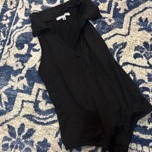 Gaze Black Sleeveless Bodysuit